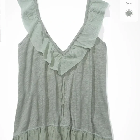 AE Ruffle V Neck Top - Picture 3 of 8